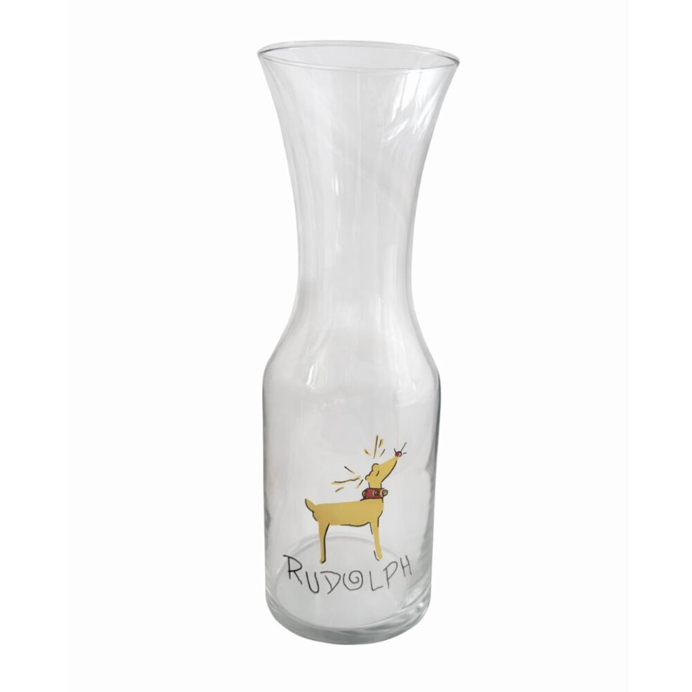Pottery Rudolph Reindeer Carafe/ Pitcher, Like New